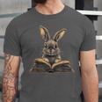 Cute Rabbit Bunny Book Lover Unisex Jersey T-Shirt Cute Rabbit Bunny Book Lover Unisex Jersey T-Shirt