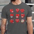 Cute Reading Hearts Valentine Day Book Lover Teacher Student Unisex Jersey T-Shirt