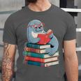 Cute Reading Seal On Books Book Lover Unisex Jersey T-Shirt Cute Reading Seal On Books Book Lover Unisex Jersey T-Shirt