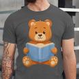 Cute Teddy Bear Reading Book Adorable For Readers Unisex Jersey T-Shirt Cute Teddy Bear Reading Book Adorable For Readers Unisex Jersey T-Shirt