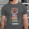 Cute Tiger With Book Floral Bookworm Librarian Book Lover Unisex Jersey T-Shirt Cute Tiger With Book Floral Bookworm Librarian Book Lover Unisex Jersey T-Shirt