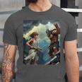David And Goliath Bible Book Of Samuel King David Comic Unisex Jersey T-Shirt