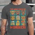 DCC Many Faces Of Mordecai Grid Gamer Series Book Unisex Jersey T-Shirt DCC Many Faces Of Mordecai Grid Gamer Series Book Unisex Jersey T-Shirt