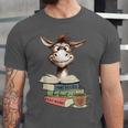 Donkey Reading Book Read Books Be Kind Stay Weird Librarian Unisex Jersey T-Shirt