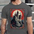 Dracula's Castle Book Cover Illustration Unisex Jersey T-Shirt
