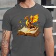 Dragon Fantasy Book Lover Bookish Reader Bookworm Wildflower Unisex Jersey T-Shirt Dragon Fantasy Book Lover Bookish Reader Bookworm Wildflower Unisex Jersey T-Shirt