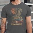 Dragon Fantasy Book Lover Book Nerd Unisex Jersey T-Shirt