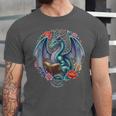 Dragon Reading Book Girls Kids Bookworm Book Lover Unisex Jersey T-Shirt