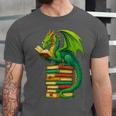 Dragon Reading Books Matching Bookworm Readers Librarian Unisex Jersey T-Shirt Dragon Reading Books Matching Bookworm Readers Librarian Unisex Jersey T-Shirt