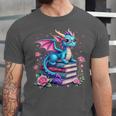 Dragons And Books Dragon Reading Book Lover Girl Bookworm Unisex Jersey T-Shirt Dragons And Books Dragon Reading Book Lover Girl Bookworm Unisex Jersey T-Shirt
