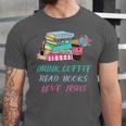 Drink Coffee Read Books Love Jesus Christian Religious God Unisex Jersey T-Shirt Drink Coffee Read Books Love Jesus Christian Religious God Unisex Jersey T-Shirt
