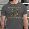 Easily Distracted By Books And Dragons Graphic Unisex Jersey T-Shirt Easily Distracted By Books And Dragons Graphic Unisex Jersey T-Shirt