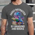 Easily Distracted By Dragons And Books Unisex Jersey T-Shirt Easily Distracted By Dragons And Books Unisex Jersey T-Shirt