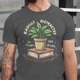 Easily Distracted By Plants And Books Unisex Jersey T-Shirt Easily Distracted By Plants And Books Unisex Jersey T-Shirt
