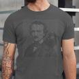 Edgar Allen Poe & Raven Reading Bookworm Reader Unisex Jersey T-Shirt