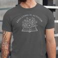 Educating Is Activism Social Education Teacher Book Flower Unisex Jersey T-Shirt Educating Is Activism Social Education Teacher Book Flower Unisex Jersey T-Shirt