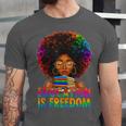 Education Is Freedom Teacher Books History Month Unisex Jersey T-Shirt
