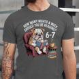 English Bulldog Dog Reading Book 67 Six Seven Meme Unisex Jersey T-Shirt