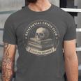 Existential Crisis Club Lifetime Member Skull And Books Unisex Jersey T-Shirt