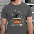 Fantasy Drama Tragedy Reading Lover Book Cat Humor Unisex Jersey T-Shirt