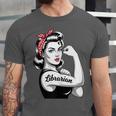 Female Librarian Rosie Riveter Book Guardian Woman Unisex Jersey T-Shirt Female Librarian Rosie Riveter Book Guardian Woman Unisex Jersey T-Shirt