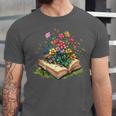 Floral Book Bloom Wildflowers Literature Nature Fantasy Unisex Jersey T-Shirt Floral Book Bloom Wildflowers Literature Nature Fantasy Unisex Jersey T-Shirt