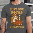 Floral Cow Reading Pun Just One More Chapter Cozy Book Lover Unisex Jersey T-Shirt