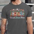 Flourish Dream Thrive Floral Books For Book Lovers Unisex Jersey T-Shirt Flourish Dream Thrive Floral Books For Book Lovers Unisex Jersey T-Shirt
