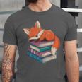 Fox Reading Book Pajama Sleep Unisex Jersey T-Shirt