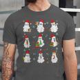 Ghosts Wearing Santa Hats Reading Books Christmas Book Lover Unisex Jersey T-Shirt