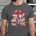 Girly Coquette Gingerbread Books And Hot Cocoa Cozy Season Unisex Jersey T-Shirt