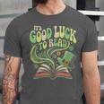 Groovy It's Good Luck To Read St Patrick's Day Book Lucky Unisex Jersey T-Shirt Groovy It's Good Luck To Read St Patrick's Day Book Lucky Unisex Jersey T-Shirt