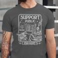 Groovy Support Your Local Library Book Reader Lover Bookworm Unisex Jersey T-Shirt Groovy Support Your Local Library Book Reader Lover Bookworm Unisex Jersey T-Shirt