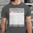 Guestbook 7th Birthday 7 Year Old Born 2018 Bday Unisex Jersey T-Shirt