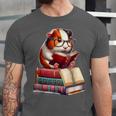 Guinea Pig Reading Books Matching Bookworm Readers Librarian Unisex Jersey T-Shirt Guinea Pig Reading Books Matching Bookworm Readers Librarian Unisex Jersey T-Shirt