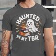 Haunted By My TBR Cute Ghost Book Reading Teacher Halloween Unisex Jersey T-Shirt