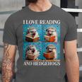 Hedgehog Love Reading And Hedgehogs Child Book Lover Unisex Jersey T-Shirt