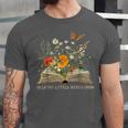 Helping Little Minds Grow Floral Book Education SPED Teacher Unisex Jersey T-Shirt