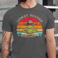 Howdy Reader Frog Reading Book Vintage Unisex Jersey T-Shirt