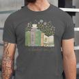 I'm Booked Tonight Cozy Floral Book Lover Graphic Unisex Jersey T-Shirt