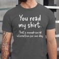 Introvert Quote Socially Awkward Anti Social Humorous Unisex Jersey T-Shirt