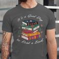 It's a Good Day To Read a Book Floral Stack Tee Unisex Jersey T-Shirt