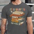 Its Okay Not To Be Okay Mental Health Awareness Floral Books Unisex Jersey T-Shirt