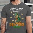 Just a Boy Who Loves Dragons And Books Reading Dragon Unisex Jersey T-Shirt