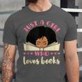 Just a Girl Who Loves Books African American Book Nerd Lover Unisex Jersey T-Shirt
