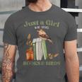 Just a Girl Who Loves Books And Birds Book Reading Bird Love Unisex Jersey T-Shirt