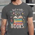 Just a Girl Who Loves Books Cute Book Lover Bookworm Unisex Jersey T-Shirt Just a Girl Who Loves Books Cute Book Lover Bookworm Unisex Jersey T-Shirt
