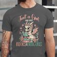 Just a Girl Who Loves Books And Dragons Book Dragon Lover Unisex Jersey T-Shirt
