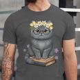 Just A Girl Who Loves Cats & Books Bookish Women Unisex Jersey T-Shirt
