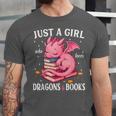 Just A Girl Who Loves Dragons And Books Dragon Reading Lover Unisex Jersey T-Shirt Just A Girl Who Loves Dragons And Books Dragon Reading Lover Unisex Jersey T-Shirt